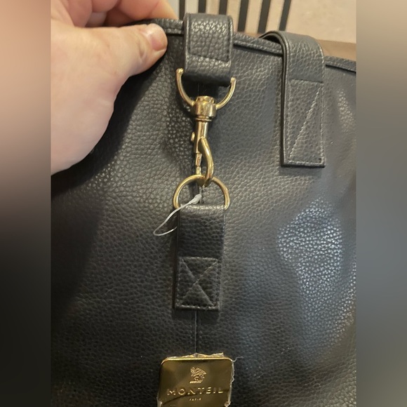 Monteil Paris Leather Tote Bag NWOT - Picture 3 of 12